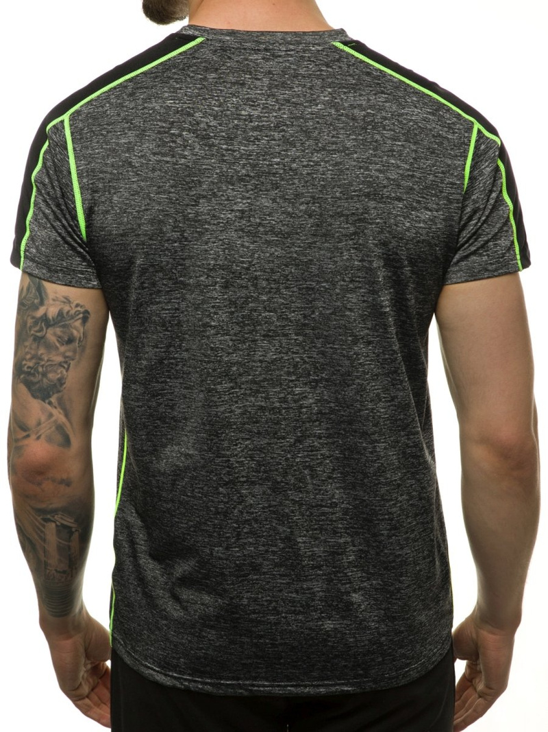 T-Shirt męski grafitowy OZONEE JS/KS2103
