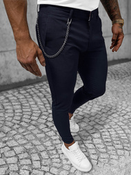Spodnie męskie chino materiałowe granatowe OZONEE DJ/550170