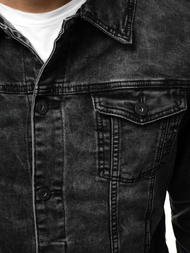 Kurtka męska jeans czarna OZONEE V/19320