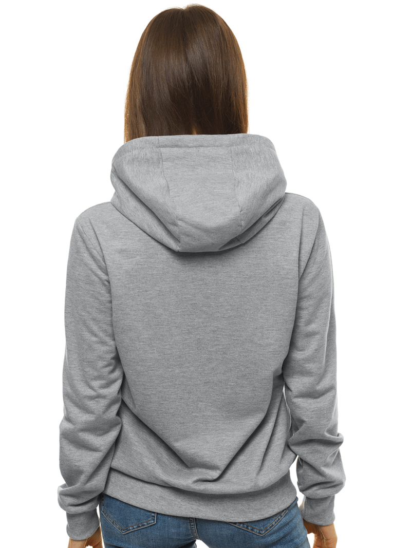 Bluza z kapturem damska szara OZONEE JS/68B20002/2