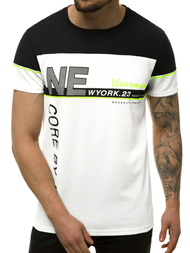 T-Shirt męski biały OZONEE JS/SS11002Z