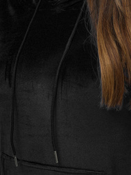 Komplet dresowy damski welurowy czarny OZONEE O/8C1175/3Z