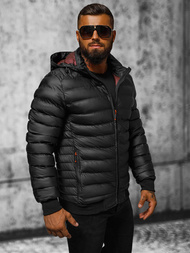 Kurtka męska pikowana czarna OZONEE JS/22M325/392