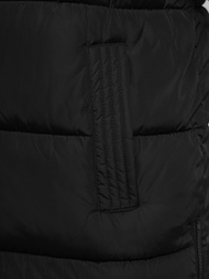 Kamizelka damska dwustronna długa z kapturem czarno-złota OZONEE O/H1121/99