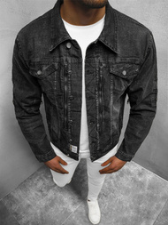 Чоловіча джинсова куртка Чорна OZONEE NB/MJ508N