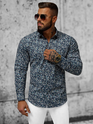 Сорочка чоловіча tемно-cиня OZONEE O/V15