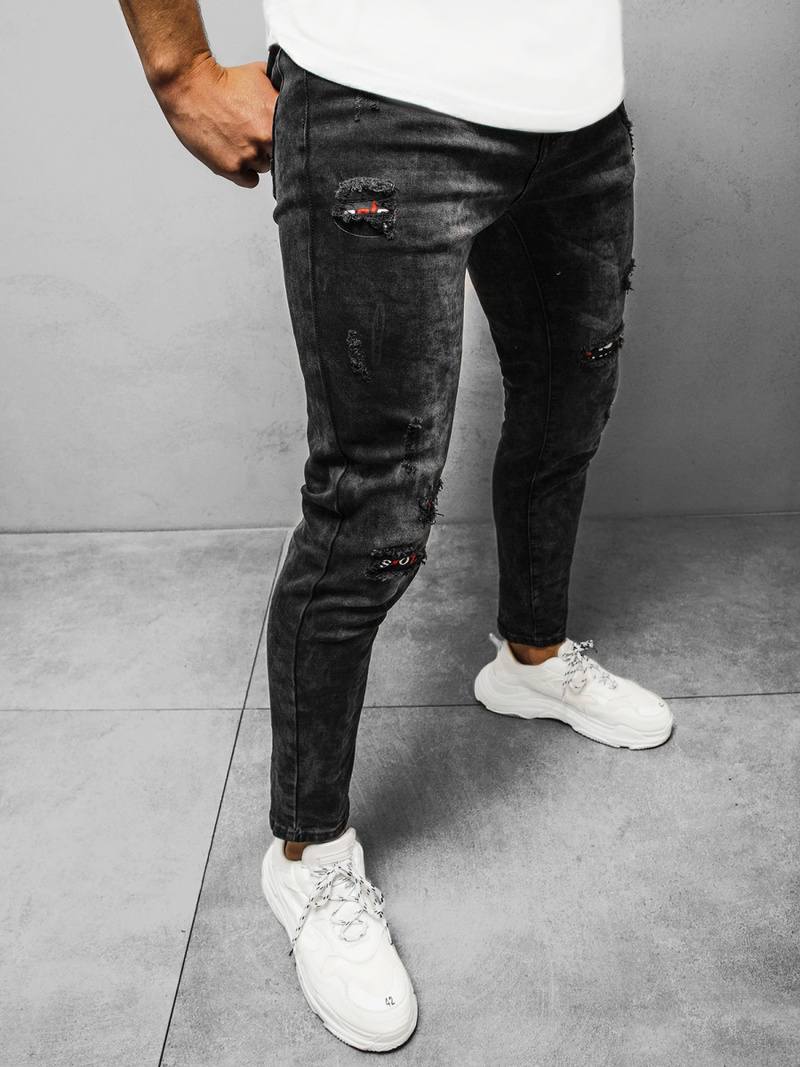 Джинси чоловічі Чорнi OZONEE DR/TF091Z