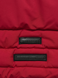 Kurtka zimowa damska długa pikowana ciemno-czerwona OZONEE O/W377