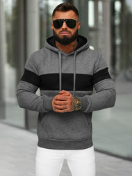 Bluza z kapturem męska grafitowa OZONEE JS/8B1316/5