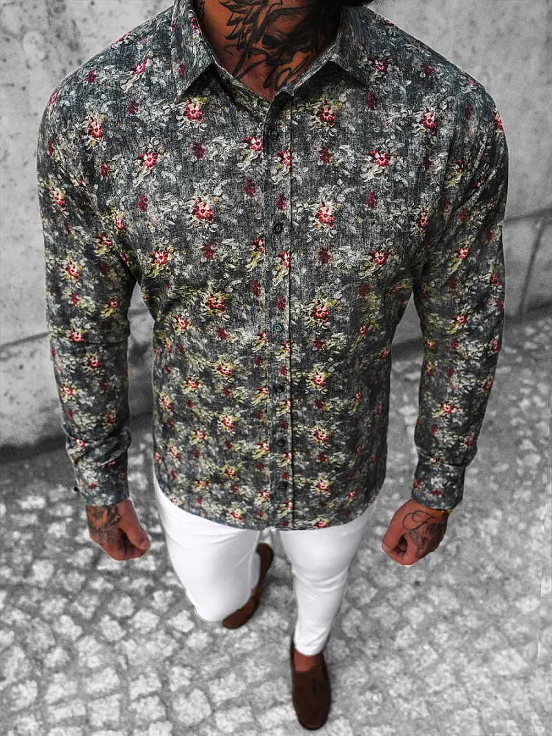 Чоловіча сорочка кольорова OZONEE O/2122Z