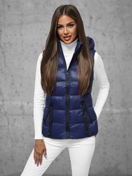 Стьобаний жіночий жилет tемно-cиня OZONEE JS/5M3133/215