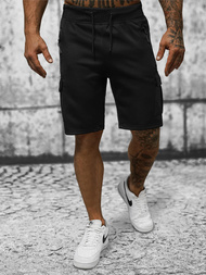 Spodenki dresowe męskie czarne OZONEE JS/8K1127/3