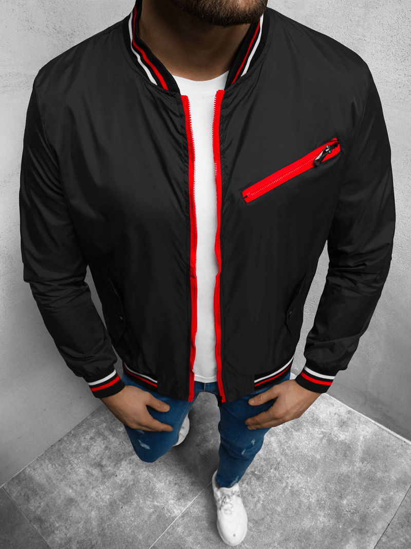 Kurtka przejściowa męska bomberka czarna OZONEE JS/M10296