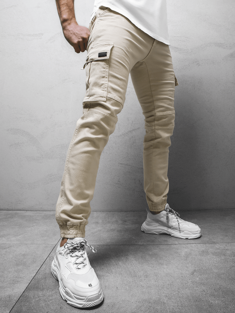 Штани чоловічі джоггери Бежевi OZONEE G/2039