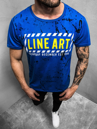 T-Shirt męski niebieski OZONEE JS/KS2029Z