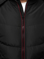 Kurtka zimowa męska pikowana czarna OZONEE N/6902/1