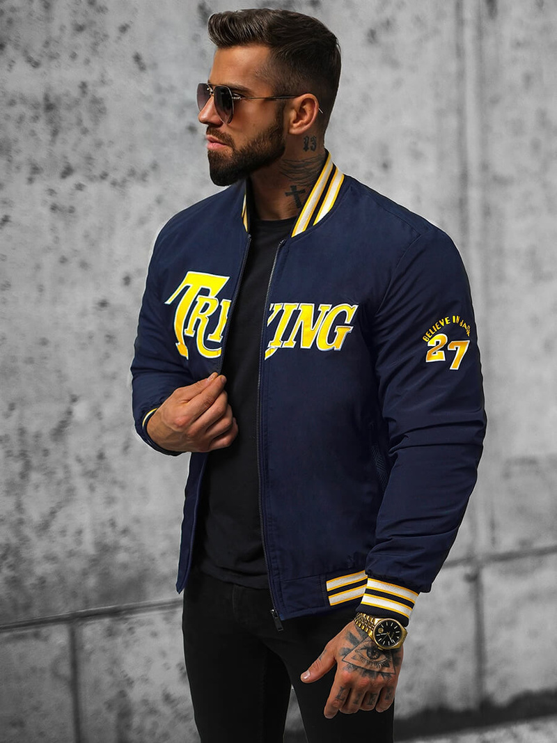 Kurtka męska bomberka granatowa OZONEE JS/84M3013/215