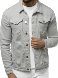Kurtka jeans męska szara OZONEE G/620