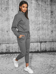 Komplet dresowy dwuczęściowy damski grafitowy OZONEE JS/8C70/5