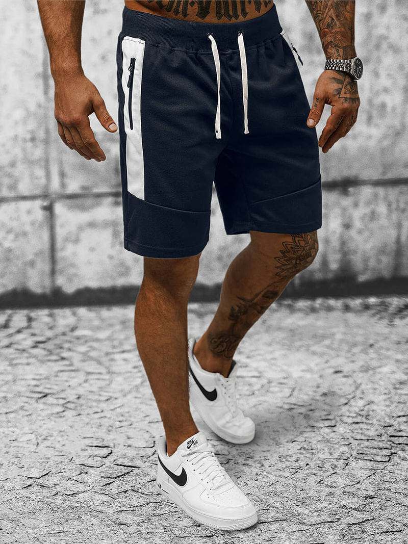 Spodenki dresowe męskie granatowe OZONEE JS/8K936