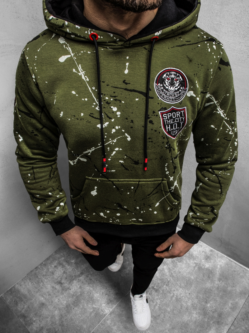 Bluza męska zielona OZONEE JS/DD275Z