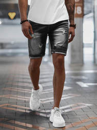 Spodenki męskie jeansowe czarne OZONEE NB/MP0040NZ