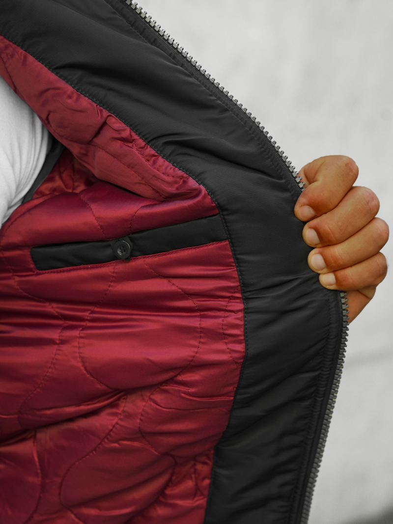 Kurtka męska czarna OZONEE O/X1026KZ