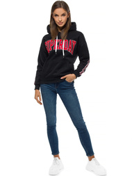 Bluza z kapturem damska czarna OZONEE JS/B26014