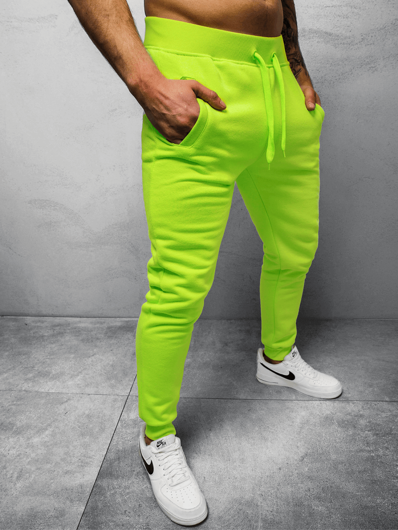 Штани спортивні чоловічі Зеленi-неонові OZONEE JS/XW01Z