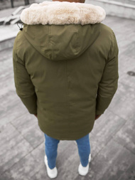 Kurtka zimowa męska parka z futerkiem khaki OZONEE JS/22M115/2