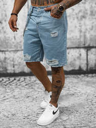 Spodenki męskie jeansowe jasno-niebieskie OZONEE DP/170