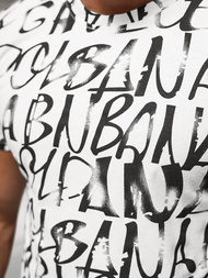 T-shirt męski biały OZONEE JS/8T1215/1