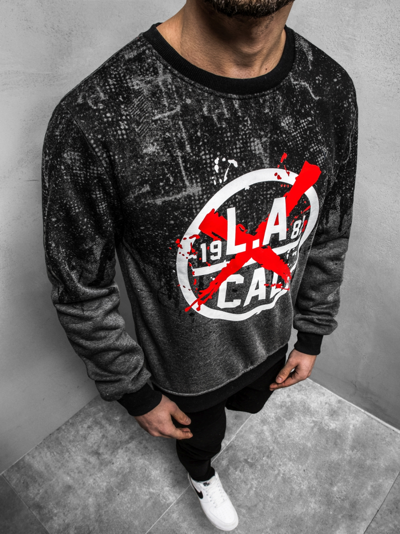 Bluza męska czarna OZONEE JS/22053Z