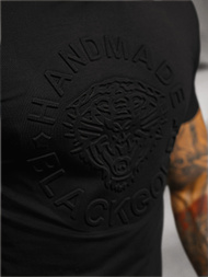 T-shirt męski slim fit czarny OZONEE NB/MT3056Z