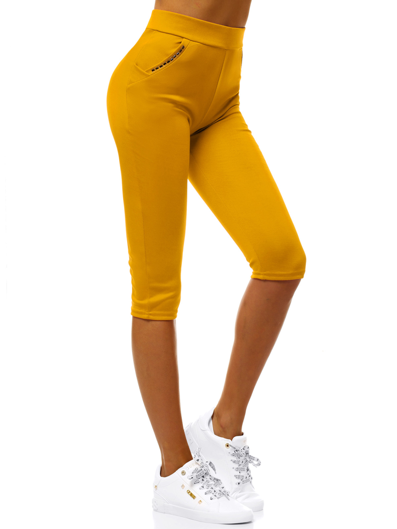 Legginsy krótkie damskie camelowe OZONEE JS/1027/E10