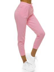 Spodnie dresowe damskie jasnoróżowe OZONEE O/MB2002/21