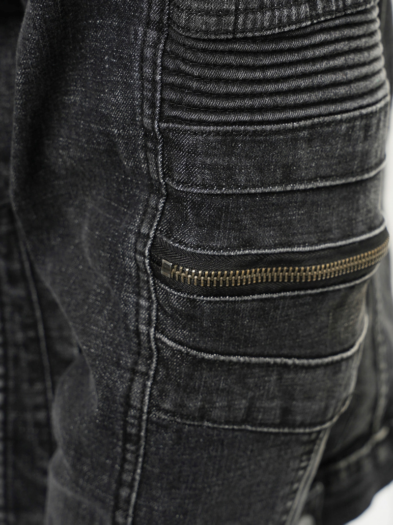 Чоловіча джинсова куртка Чорна OZONEE NB/MJ508N
