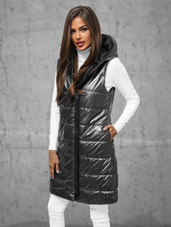 Стьобаний жіночий жилет графіт OZONEE JS/16M9117/105Z