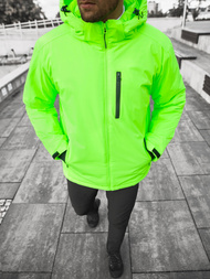 Kurtka zimowa męska zielono-neonowa OZONEE JS/HH011/52Z
