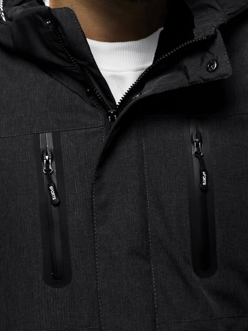 Kurtka zimowa męska czarna OZONEE O/9804