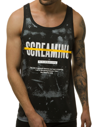 T-Shirt męski bez rękawów czarny OZONEE JS/SS11053