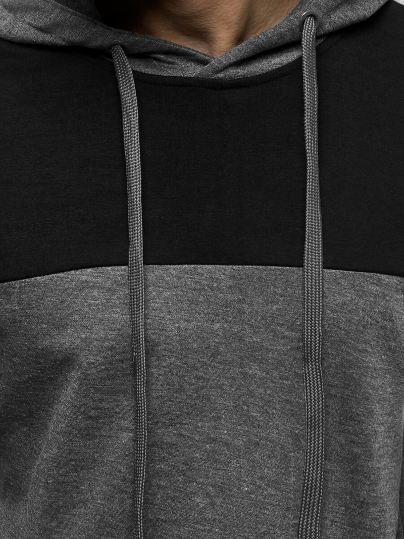 Толстовка з капюшоном чоловіча Темно-сіра OZONEE JS/JZ11060