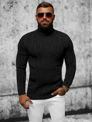 Sweter męski golf czarny OZONEE L/2665Z