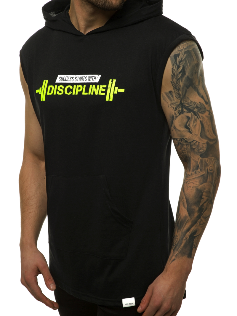 Майка чоловіча чорний жовтий OZONEE MACH/M1211