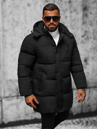 Kurtka zimowa męska pikowana czarna OZONEE JS/5M3118/392