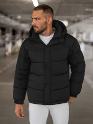 Kurtka zimowa męska pikowana czarna OZONEE JS/31M5008Z