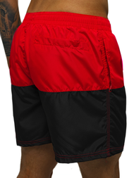 Шорти для плавання чоловічі Червоно-Чорнi OZONEE JS/HM067