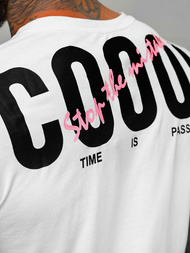 T-shirt męski biały OZONEE O/T1278/1