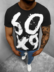 T-Shirt męski czarny OZONEE O/1297