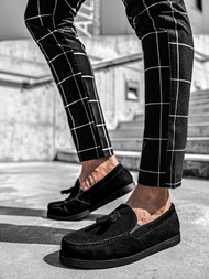 Buty męskie slip on czarne o/kn07